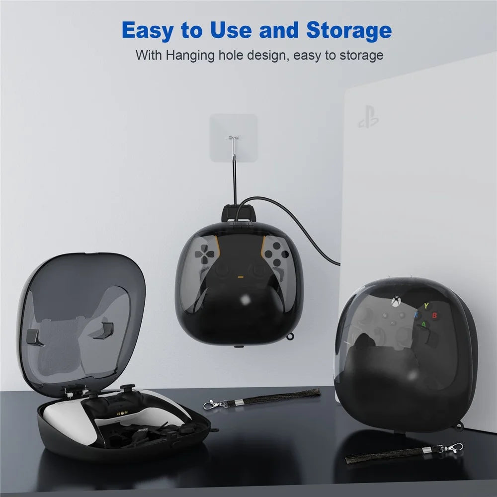 JYS JYS-P5169 For Sony PS5 / DualSense Edge EVA Storage Case Game Controller Convenient Charging Bag - Black - 6