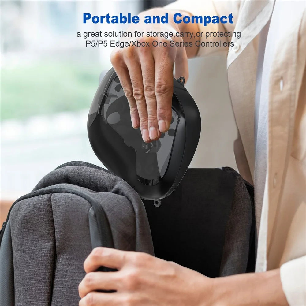JYS JYS-P5169 For Sony PS5 / DualSense Edge EVA Storage Case Game Controller Convenient Charging Bag - Black - 7