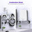 JYS JYS-P5163 Wall Mount Kit with Controller Holder for Sony PS5 / PS VR2 Headset Game Console Display Stand - 4