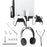 JYS JYS-P5173 Multi-Function Wall Mount Kit for Sony PS5 Game Console Controller Holder with 2-in-1 Magnetic Charging Cable - Black - 1
