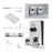 JYS JYS-P5181 Game Console Wall Mount Stand with Charging Dock for Sony PS5 / PS5 Slim Controller Charging Station Holder - 7