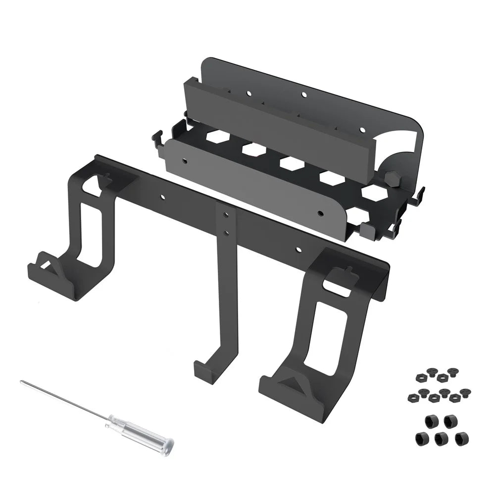 JYS JYS-NS252 For Nintendo Switch / Switch OLED Game Console Controller Headset Wall Mount Kit 2-in-1 Bracket - Black - 1