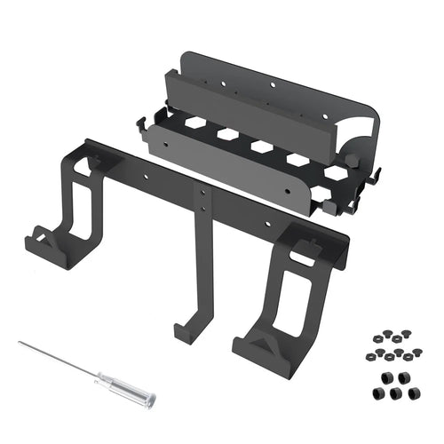 JYS JYS-NS252 For Nintendo Switch / Switch OLED Game Console Controller Headset Wall Mount Kit 2-in-1 Bracket - Black - 1