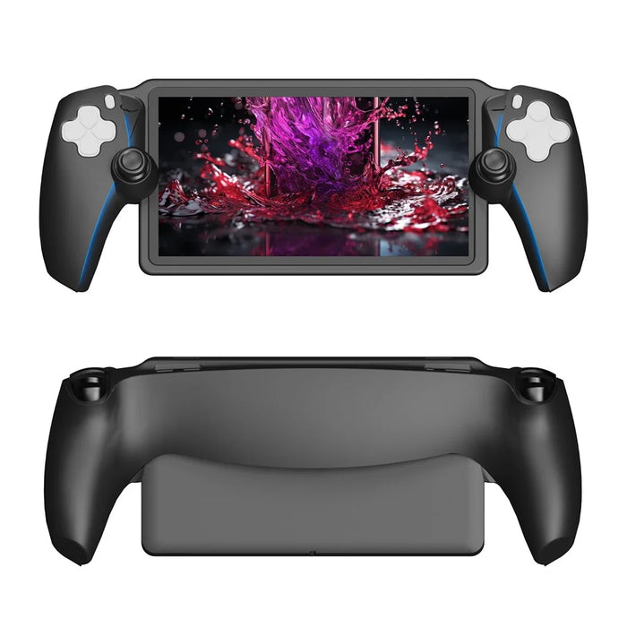 JYS JYS-P5183 Silicone Protective Skin for PS5 Portal Handheld Game Console Shockproof Case - Black - 1