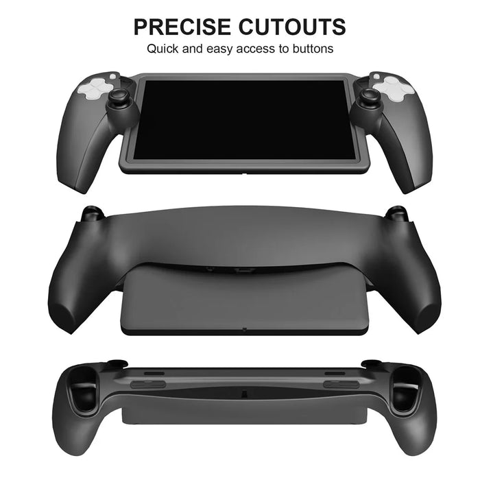 JYS JYS-P5183 Silicone Protective Skin for PS5 Portal Handheld Game Console Shockproof Case - Black - 3