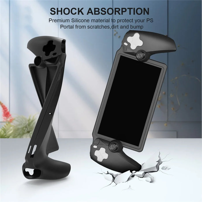 JYS JYS-P5183 Silicone Protective Skin for PS5 Portal Handheld Game Console Shockproof Case - Black - 4
