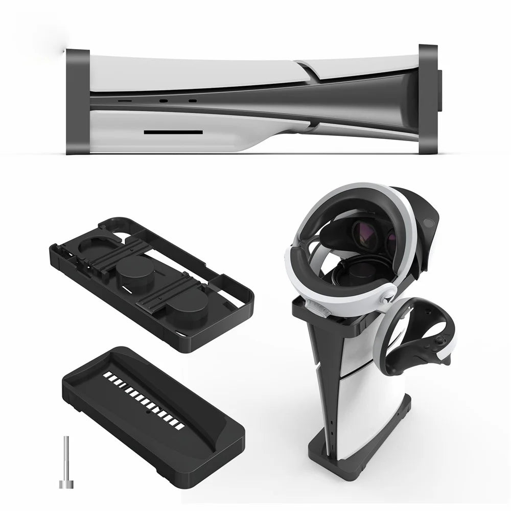 JYS JYS-P5178 Horizontal Stand for Sony PS5 Slim Disc / Digital Game Console Desktop Storage Holder - Black - 1