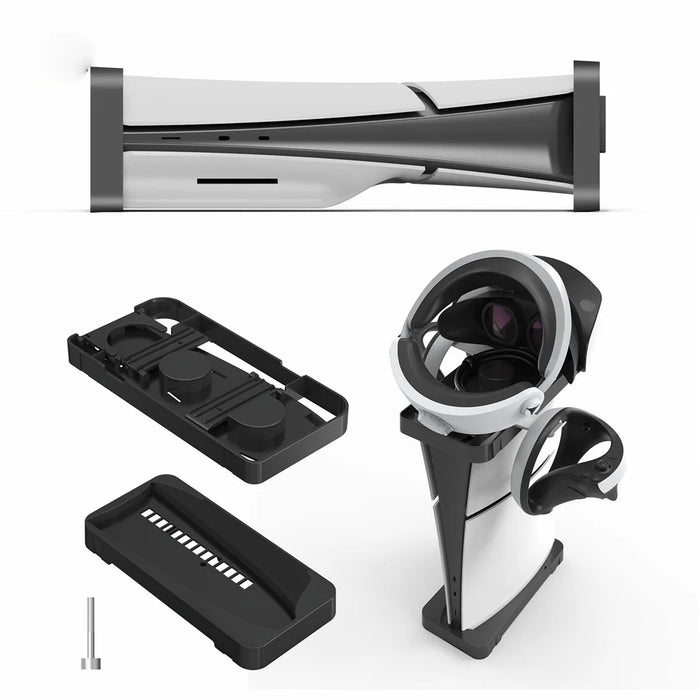 JYS JYS-P5178 Horizontal Stand for Sony PS5 Slim Disc / Digital Game Console Desktop Storage Holder - Black - 1