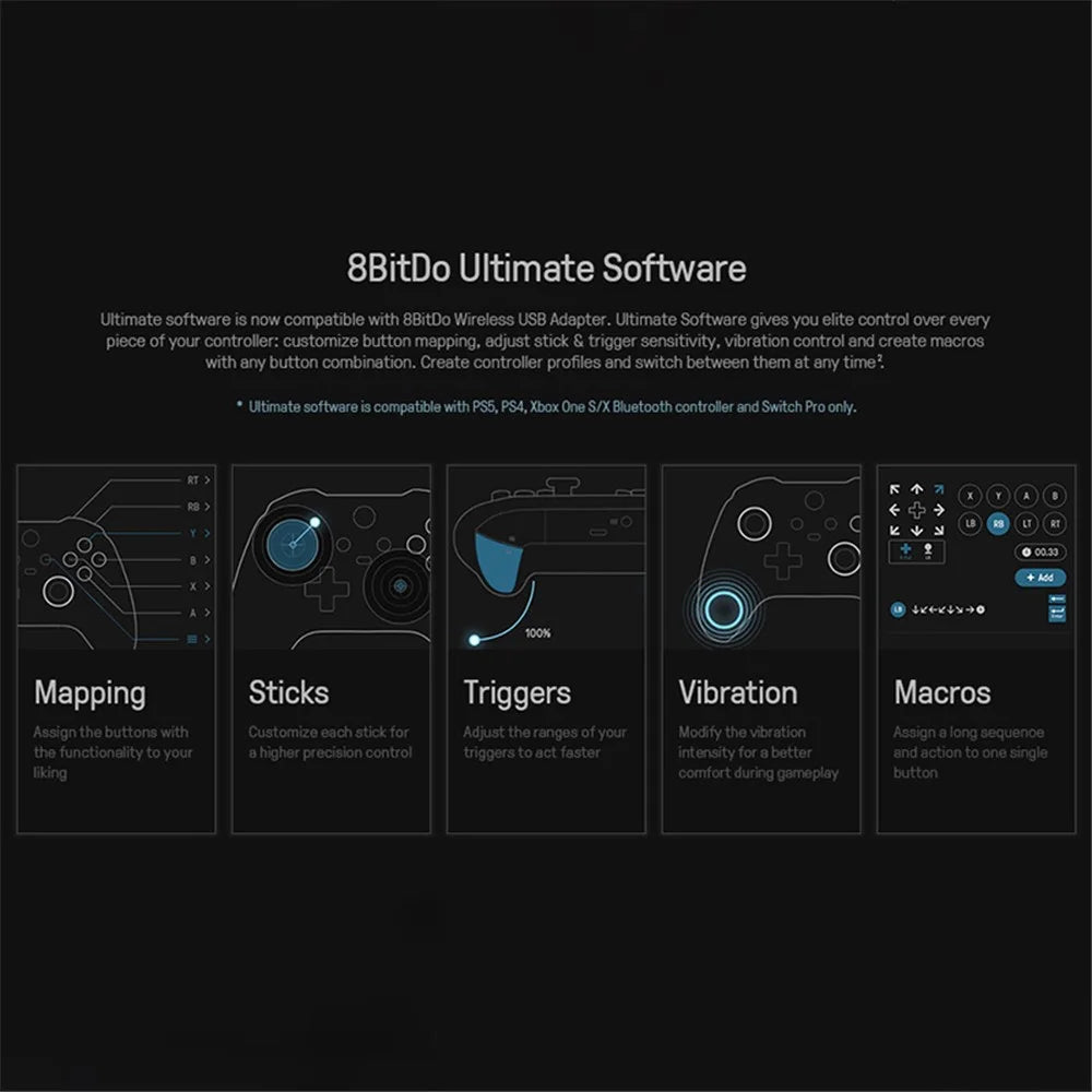 8BITDO For Nintendo Switch / Switch OLED / PS5 / PS4 Game Controller Wireless USB Bluetooth-compatible Receiver Adapter - 5