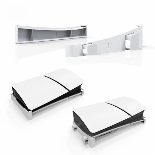 JYS JYS-P5189 Universal Horizontal Bracket for PS5 Slim Console (Digital / Optical Drive Version) - White - 1