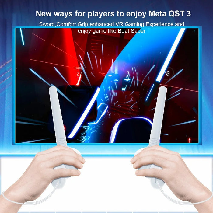JYS JYS-MQ009 For Meta Quest 3 / 3S Table Tennis Racket Golf Club Adapter Controllers Grips Stick Handle Accessories - 4