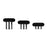 GULIKIT NS34 6Pcs / Set 3 Heights King Kong Ring Thumbstick Kit Controller Replacement Part - Black - 2