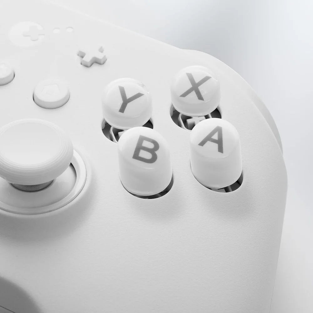 GULIKIT NS32 King Kong 2 Pro NS08 NS09 Game Controller Keycap Press Button ABS Cover for A, B, X, Y Keys - White - 4