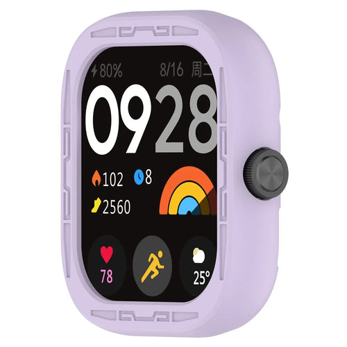 For Xiaomi Redmi Watch 4 Silicone Protective Cover Scratch-Resistant Watch Case - Purple - 1