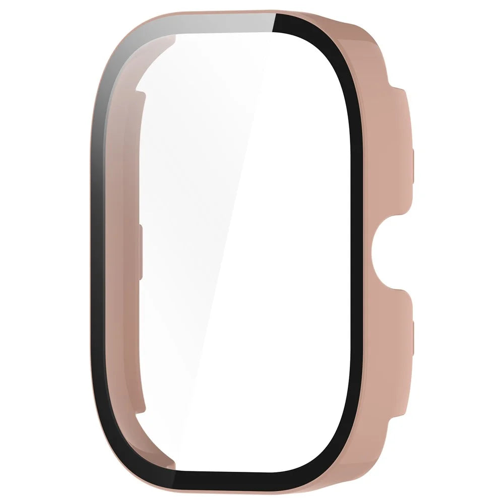 For Xiaomi Redmi Watch 4 Full Protective Case PC Watch Cover with Tempered Glass Screen Protector - Pink - 2