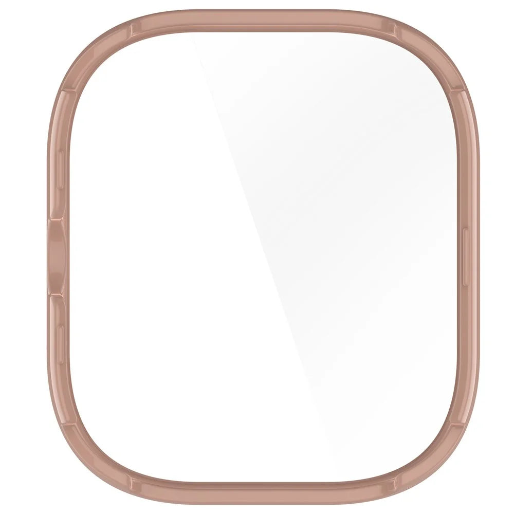 For Xiaomi Redmi Watch 4 Full Protective Case PC Watch Cover with Tempered Glass Screen Protector - Pink - 4