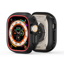 DUX DUCIS Bamo Series for Apple Watch Ultra 3 / Ultra 2 / Ultra 49mm Watch Case PC+TPU Cover - Black / Red - 2