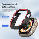 DUX DUCIS Bamo Series for Apple Watch Ultra 3 / Ultra 2 / Ultra 49mm Watch Case PC+TPU Cover - Black / Red - 4
