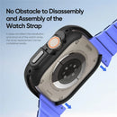 DUX DUCIS Bamo Series for Apple Watch Ultra 3 / Ultra 2 / Ultra 49mm Watch Case PC+TPU Cover - Black / Red - 5