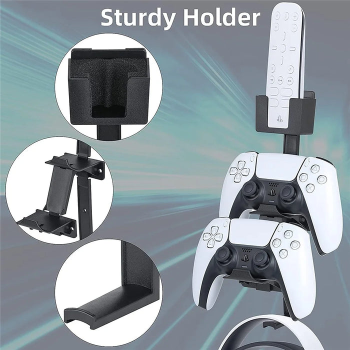 Universal Metal Wall Mount Holder for PS5 Game Console, Controller, Headset Storage Display Stand - 7