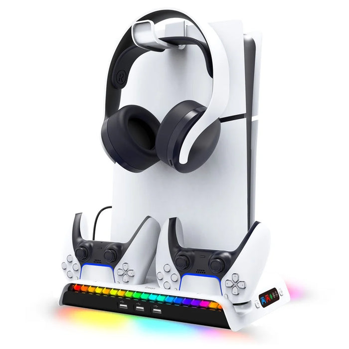 IPEGA PG-P5S006 For PS5 Slim Charging Dock with Cooling Fan Headset Hanger - 7