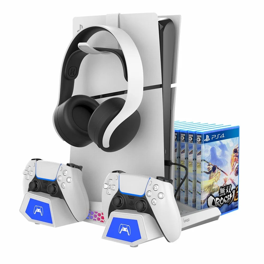 IPEGA PG-P5S023 For PS5 Slim / PS5 Game Disc Headset Storage Charging Dock - 1