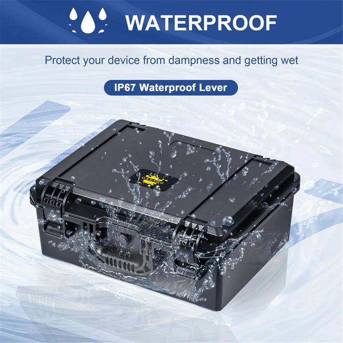 DEVASO For Microsoft Xbox Series X Portable PP Storage Box Waterproof Anti-shock Game Console Carrying Case - 5