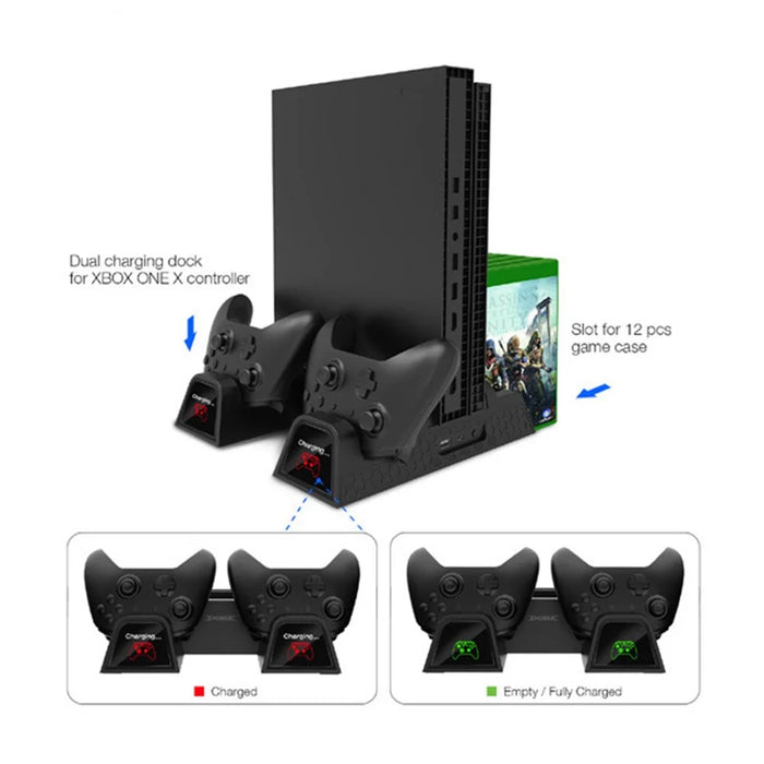 DOBE TYX-1840 For Xbox One X / S Cooling Stand with Dual Controller Charging Dock - 2