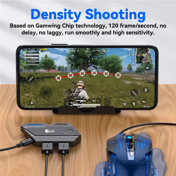 GAMWING Elite Converter+G2 Mouse+K12 Mute Keyboard+Phone Bracket Stand - 5