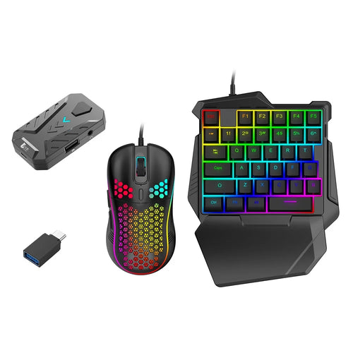 GAMWING Mix Master Pro Gaming Mouse + Keyboard + Converter Combo Pack - 1
