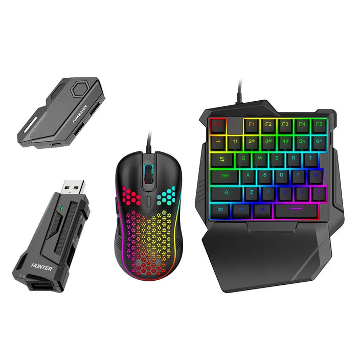 GAMWING Blader Converter + Hunter Adapter + G7 Keyboard + GM86 Mouse Set for Game Console - 1