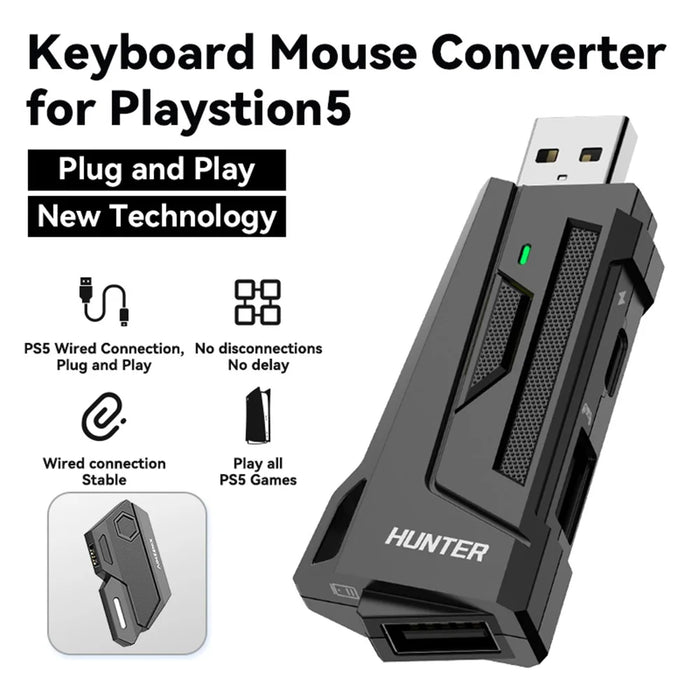 GAMWING Blader Converter + Hunter Adapter + G7 Keyboard + GM86 Mouse Set for Game Console - 2