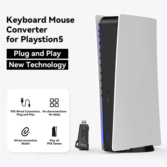 GAMWING Blader Converter + Hunter Adapter + G7 Keyboard + GM86 Mouse Set for Game Console - 3