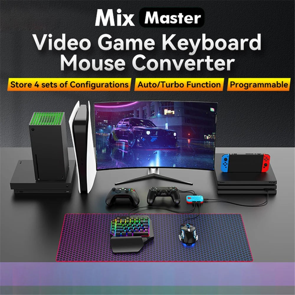 GAMWING Mix Master Video Game Keyboard & Mouse Converter Adapter - 2