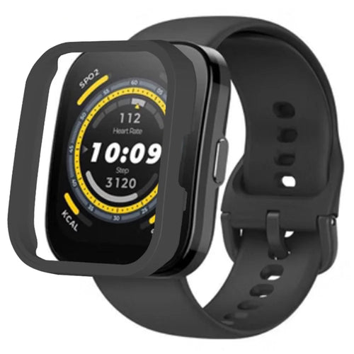 For Huami Amazfit Bip 5 Watch Case Hard PC Half Wrapped Protective Cover - Black - 1