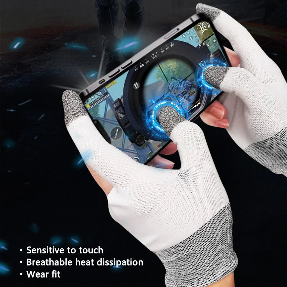 1 Pair Touchscreen Gaming Gloves High-Sensitive Anti-Sweat Seamless Game Gloves - Black - 5