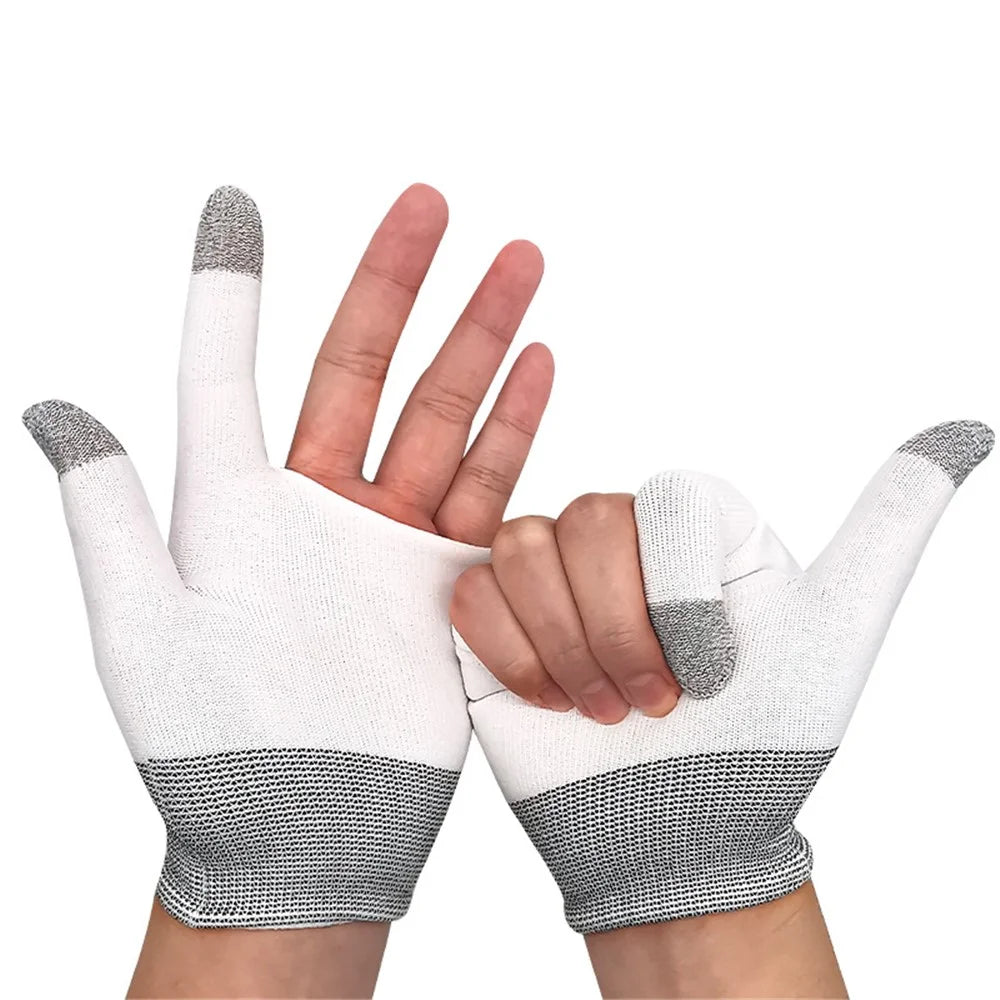 1 Pair Touchscreen Gaming Gloves High-Sensitive Anti-Sweat Seamless Game Gloves - Black - 7