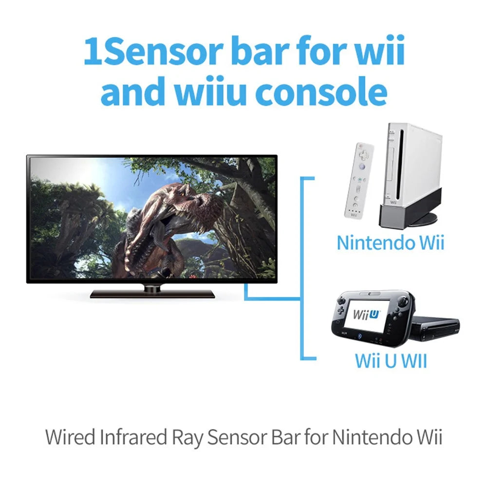 For Nintendo Wii U / Wii Wired Signal Receiver Infrared Ray Sensor Bar - 4
