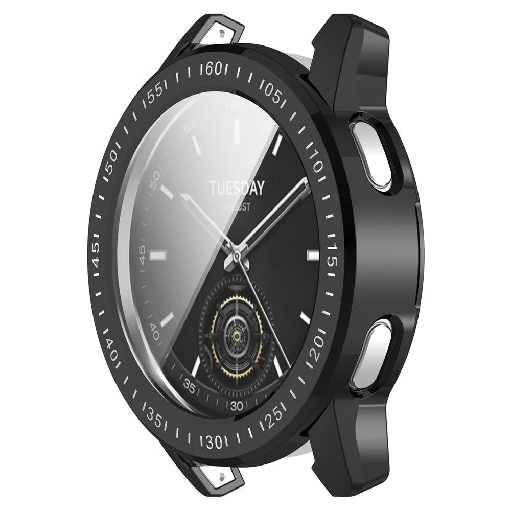 For Xiaomi Watch S3 TPU Watch Protective Case Electroplating Anti-drop Cover - Black - 4