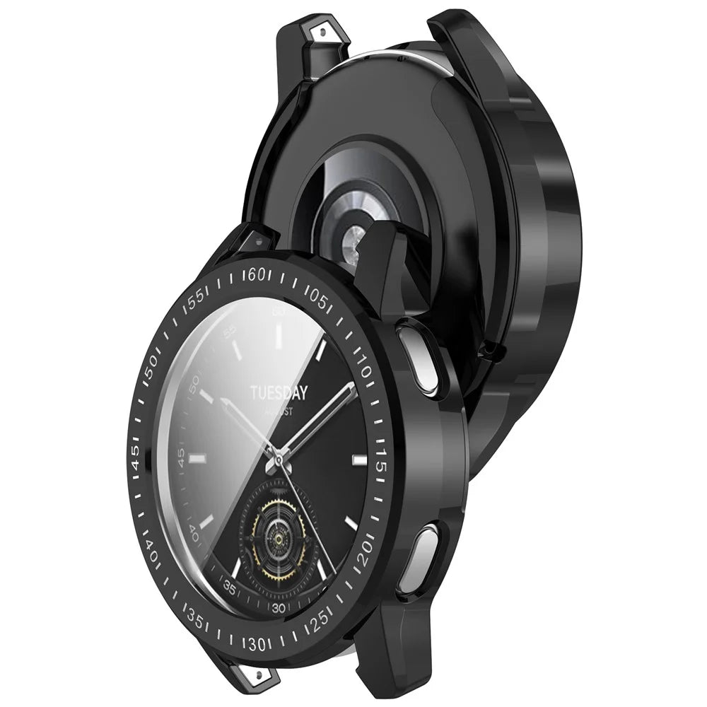For Xiaomi Watch S3 TPU Watch Protective Case Electroplating Anti-drop Cover - Black - 6