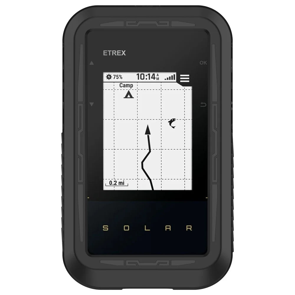 Silicone Protective Case for Garmin eTrex Solar Bicycle Computer Sleeve - Black - 3