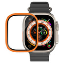 For Apple Watch Ultra 3 / Ultra 2 / Ultra 49mm Case Aluminum Alloy Watch Cover with Tempered Glass Film - Orange - 4