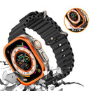 For Apple Watch Ultra 3 / Ultra 2 / Ultra 49mm Case Aluminum Alloy Watch Cover with Tempered Glass Film - Orange - 6