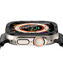For Apple Watch Ultra 3 / Ultra 2 / Ultra 49mm Watch Case Aluminum Alloy Cover with Tempered Glass Protector - Black - 6