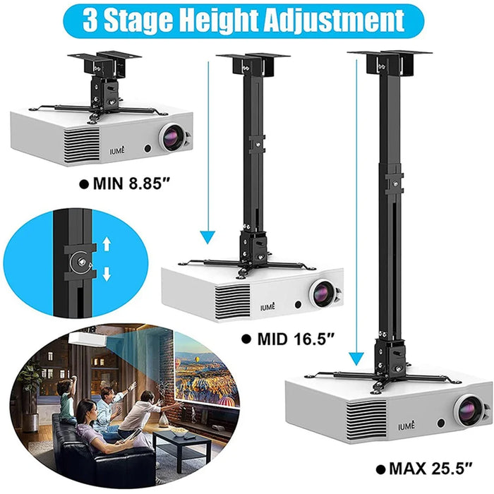 Projector Mount Bracket Ceiling Mount for Home Projector - 3