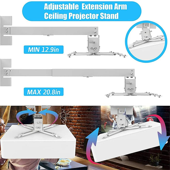 Projector Mount Bracket Ceiling Mount for Home Projector - 4
