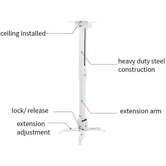 Projector Mount Bracket Ceiling Mount for Home Projector - 5