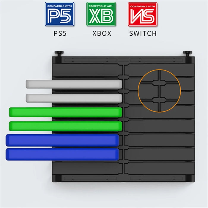 Game Disc Storage Stand Compatible with PS5 Slim, Xbox, Nintendo Switch Game CD Holder for Desk - 3