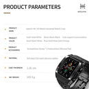 SHELLBOX For Apple Watch Series SE3 / SE2 / SE1 /  6 / 5 / 4 44mm / Series 7 / 8 45mm Metal Watch Frame Case with Strap - Black - 7