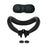 For Meta Quest 3 VR Headset Silicone Face Mask + Lens Protective Cover + 2 Rocker Cap - Black - 1
